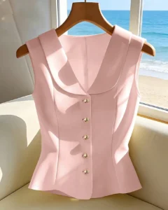 Blusa sin mangas elegante
