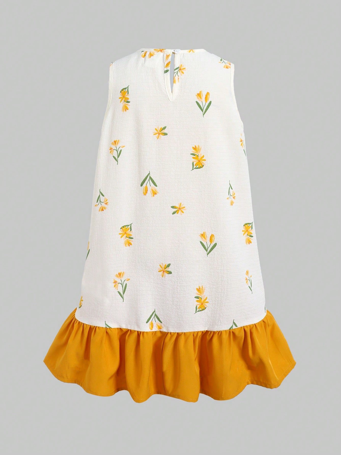 Vestido de verano casual, cómodo y lindo con rayas amarillas - Imagen 2