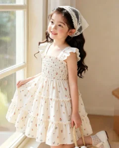 Vestido de verano con estampado floral diminuto