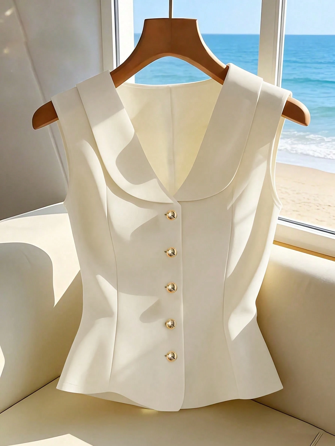 Blusa sin mangas elegante