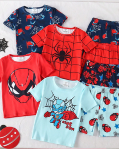 Conjunto de pijama de punto suave y ajustado con estampado