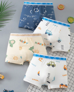 Calzoncillos tipo bóxer cómodos y suaves con estampado de dibujos animados