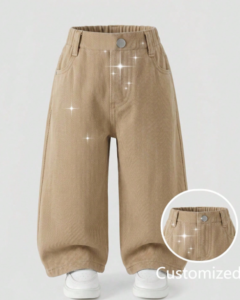 Pantalones vaqueros de mezclilla para niños pequeños, pantalones largos