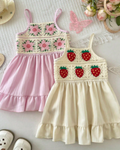 Vestido línea A con volantes en el bajo, ligero y fresco, estilo delicado