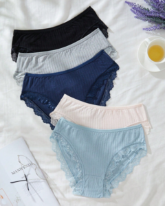 Braguitas de mujeres ribete con encaje triángulo