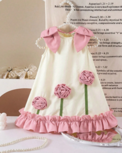 Vestido con bloqueo de color y decoración de lazo con estampado floral