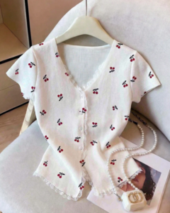 Blusa de mujer de moda casual linda básica con cuello en V
