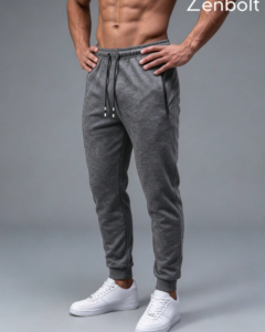 Jogger para hombre con cintura con cordón y bolsillos laterales con cremallera