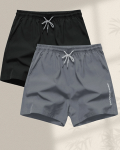 Pantalones cortos deportivos para hombre con cintura con cordón y bolsillos laterales