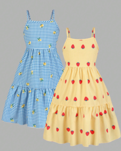 Vestido midi de línea A con cintura alta