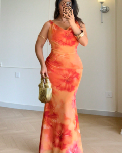 Vestido de resort tropical/Vestido de estilo bohemio