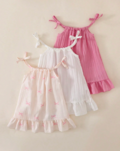 Vestido informal con tirants de moño de diseño sólido